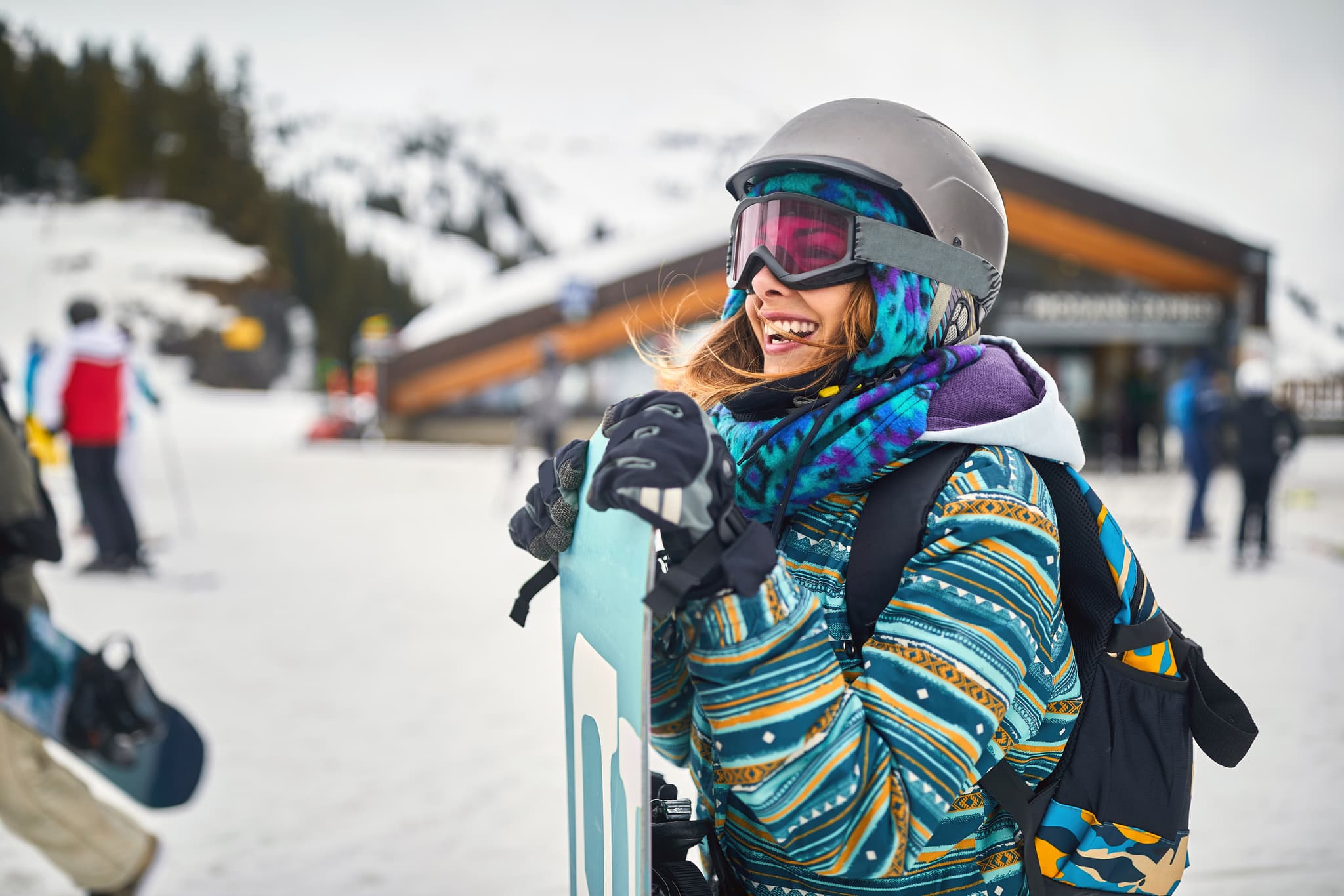 Smiling Snowboarder